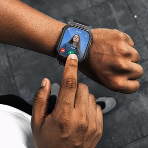 Spigen Lite Fit Pro -ranneke ja panssarilasinen näytönsuoja Apple Watch Ultra 49 mm -mallille, mustat