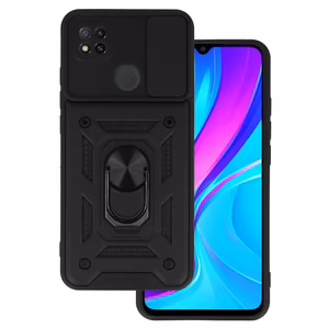 Slide Camera Armor Suojakuori Xiaomi Redmi 9C:lle musta