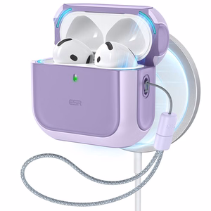 ESR Orbit Halolock MagSafe kotelo Apple AirPods 4 - violetti