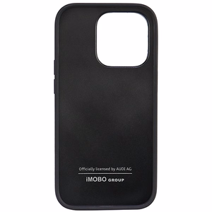 Audi Synthetic Leather Suojakuori iPhone 14 Pro 6.1 musta/musta kova kuori AU-TPUPPCIP14P-TT/D1-BK