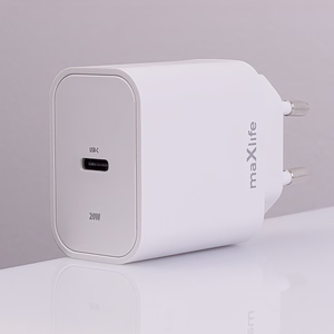 Maxlife MXTC-06-20C PD QC charger 1x USB-C 20W white + USB-C - USB-C cable 20W