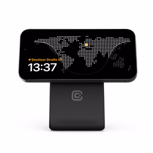 Crong MagSpot Pivot Stand 3-in-1 MagSafe-compatible wireless charger for iPhone, Apple Watch and AirPods, black