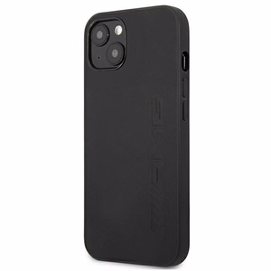 Mercedes AMG -nahkainen kuumapainettu suojakuori iPhone 13 / 14 / 15 -malleille, musta