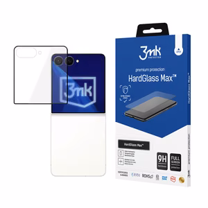 Samsung Galaxy Z Flip 8 (front) – 3mk HardGlass Max musta puhelimen näytönsuoja