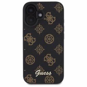Guess Peony Script MagSafe Suojakuori iPhone 16:lle - Musta