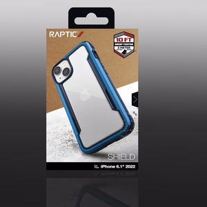 Raptic X-Doria Shield Case iPhone 14 panssaroitu suojus sininen