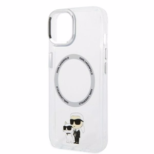 Karl Lagerfeld suojakuori iPhone 14 Plus 6.7":lle KLHMP14MHNKCIT läpinäkyvä kovakuori MagSafe IML NFT Karl&Choupette