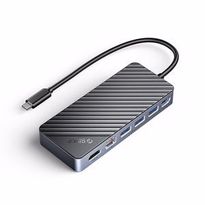 Orico OM28PR-G2 USB-C Docking Station with M.2 Drive Slot + 1 x USB-A 3.2 + 1x USB-C 3.2 + 2x USB-A 2.0 + 1x HDMI + 1x Ethernet - Black