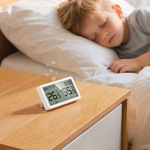 Electronic clock with hygrothermometer Hoco HX42 white