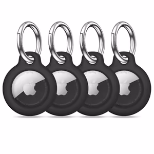 Tech-Protect Rough 4-pack Suojakuori Apple AirTag 1 / 2 -lle - musta