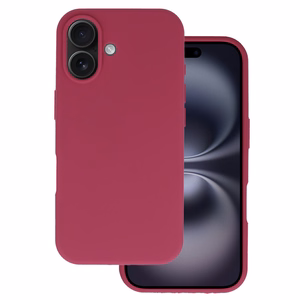 Silicone Lite Suojakuori iPhone 16:lle - viininpunainen