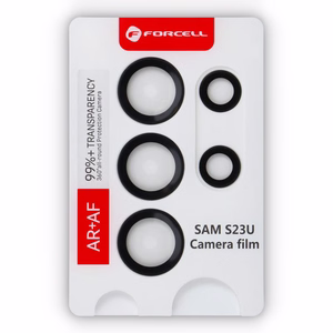 Tempered Glass Camera Lens for Samsung S23 ULTRA Forcell Premium black