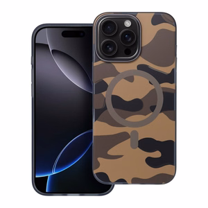 Suojakuori iPhone 16 PRO MAX:lle Forcell F-Protect Levels Dual Layer 4D MagSafe-yhteensopiva Military Drop-Test desert camo