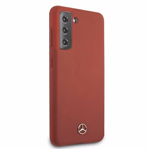 Mercedes Silikoni Line kotelo Samsung Galaxy S21 - punainen