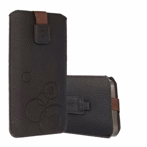 WONDER Deko Pouch Case (koko XXL) Samsung S25 Ultra/S24 Ultra/M35/M23/A16 5G/Xiaomi Redmi 14C:lle suklaa