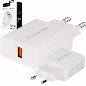 Kruger&Matz-verkkolaturi Quick Charge -toiminnolla