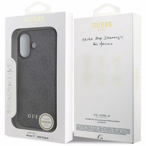Guess 4G Charms Collection MagSafe -suojakuori iPhone 17 - musta