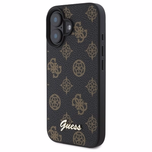 Guess Peony Script MagSafe Suojakuori iPhone 16:lle - Musta