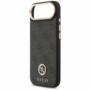 GUESS magneettinen suojakuori iPhone 17 Air MagSafe-yhteensopiva GUHMP17MP4GRMDEK (PU-kuori 4G Strass -logolla) musta