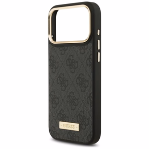 Guess 4G Logo Plate MagSafe suojakuori iPhone 17 Pro Max - musta