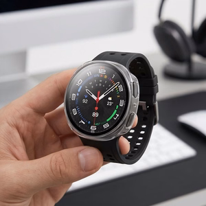 Tech-Protect Defense 2-Pack suojakuori mallille Samsung Galaxy Watch 44mm – läpinäkyvä ja mattamusta