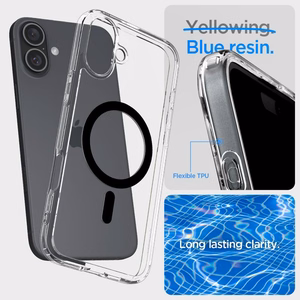 Spigen Ultra Hybrid Mag Suojakuori MagSafella iPhone 16 Pluslle - musta
