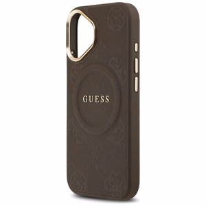 GUESS Peony Hot Stamp MagSafe -suojakuori iPhone 17 - ruskea