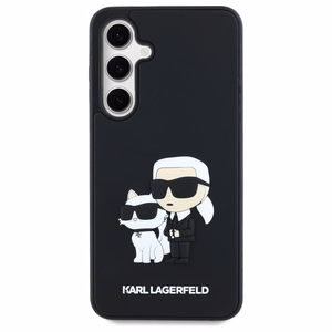Karl Lagerfeld 3D Rubber Karl&Choupette Case for Samsung Galaxy S24 FE - Black