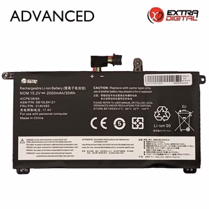 Kannettavan tietokoneen akku LENOVO 01AV493, 2000 mAh, Extra Digital Advanced