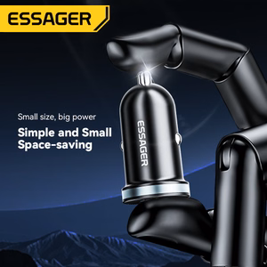 Autolaturi Essager Rui Mini musta 30W (1xPD / 1xQC3.0)
