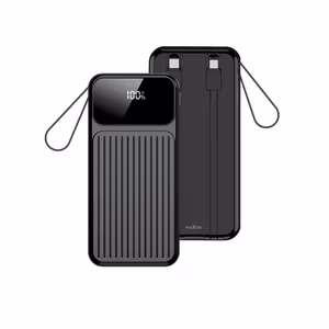 Maxlife varavirtalähde sisäänrakennetulla kaapelilla MXPB-06 PD QC 22,5W 10000 mAh, musta