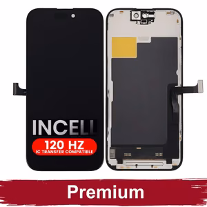 LCD-naytto yhteensopiva iPhone 15 Pro, musta (120Hz / INCELL / Premium) Removable IC