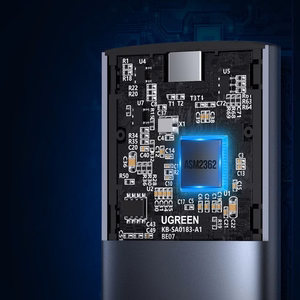 Ugreen M.2 SSD-kotelo USB 3.2 Gen 2 (SuperSpeed USB 10 Gbps) + USB Type-C kaapeli 0,5m harmaa (CM400 10902)
