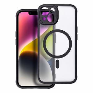 Suojakuori iPhone 14:lle Full Matte Mag Cover yhteensopiva MagSafe musta