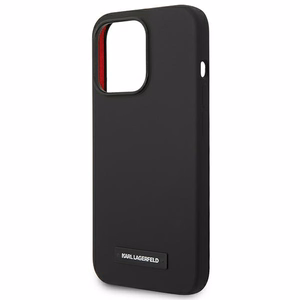 Karl Lagerfeld KLHMP14LSLMP1K iPhone 14 Pro 6,1" kovakotelo musta / musta Silicone Plaque Magsafe