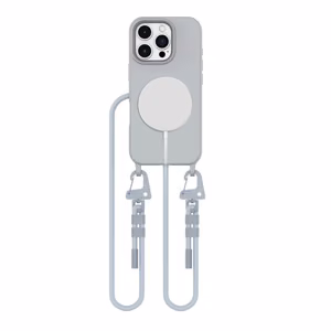 Tech-Protect MagNecklace MagSafe Suojakuori kaulanauhasolmulla iPhone 16 Pro Max:lle - Harmaa
