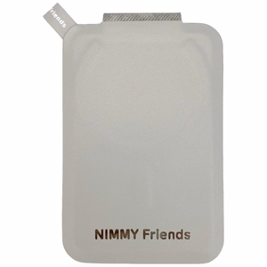 Nimmy New Big-Eye Cute Pets 2.0 Dog MagSafe-magneettikorttikotelo puhelimelle jalustalla – harmaa
