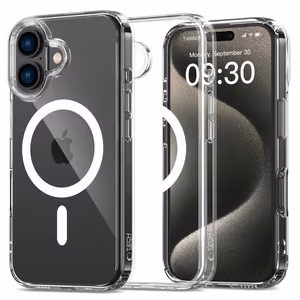Tech-Protect FlexAir Hybrid MagSafe Suojakuori iPhone 16:lle - läpinäkyvä