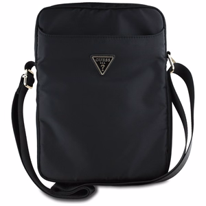 Guess GUTB10NTMLBK Nylon Triangle Logo 10 tuuman tabletin olkalaukku – musta