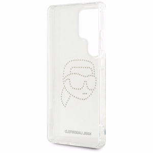 Karl Lagerfeld HC IML Rhinestones K Head Suojakuori Samsung Galaxy S25 Ultralle Läpinäkyvä