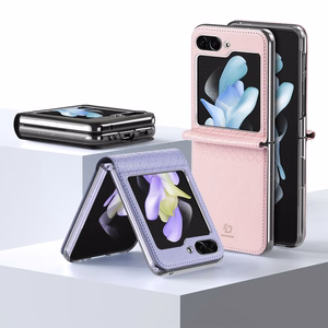 Dux Ducis Bril nahkainen kotelo Samsung Galaxy Z Flip 5 5G - vaaleanpunainen