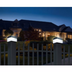 GreenBlue GB125 – aurinkokäyttöinen LED-aitatolppavalo, 61×41×45 mm