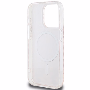 Guess IML GCube MagSafe Suojakuori iPhone 15 Pro:lle - vaaleanpunainen