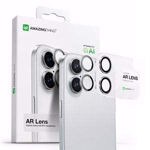 AmazingThing Lens Glass for iPhone 17 with Clear Frame