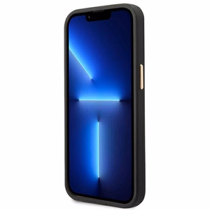 Guess GUHMP14MU4GPRK iPhone 14 Plus 6.7 "musta / musta kova kotelo 4G Logo Plate MagSafe