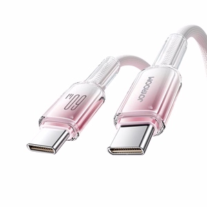 Joyroom S-A42 Crystal-Clear Series 60W USB-C - USB-C -kaapeli 1,2 m - valkoinen