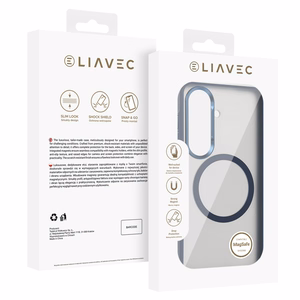 Liavec Soft Case Metal Frame Samsung Galaxy S26 Laivastonsininen