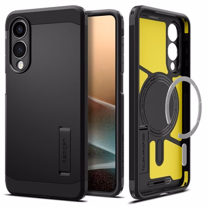 Spigen Tough Armor MagSafe Suojakuori Samsung Galaxy S25 Edge:lle - musta