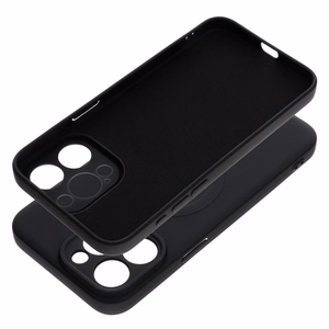 Case for iPhone 15 PRO MAX Silicone Mag Cover compatible with MagSafe (camera protection) black