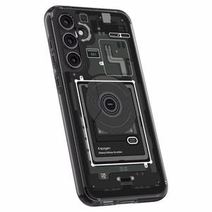 Spigen Ultra Hybrid Suojakuori Samsung Galaxy S23 FE:lle - Dark Gray (Zero One Pattern)